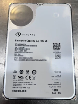 Seagate Exos 10TB 7.2K SAS 12Gbps 4Kn ST10000NM0206 3.5" Hard Drive - Image 1 of 2