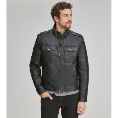 Andrew Marc Bruckner Faux Leather Jacket Size Medium - Image 1 of 4