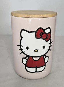 Frasco de cerámica rosa Hello Kitty con tapa de bambú (Sanrio) - Imagen 1 de 8