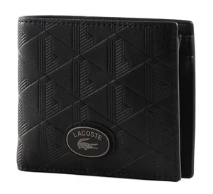 LACOSTE monedero Monogramm Billfold Coin M Noir - Imagen 1 de 4