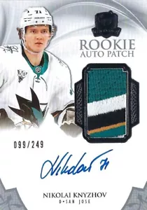 NIKOLAI KNYZHOV 2020-21 CUP ROOKIE AUTO PATCH 99/249 SAN JOSE SHARKS - Picture 1 of 2