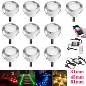 WIFI 31/45/61mm Outdoor Garden Plinth RGBWW LED Deck Lights IP67 Stair Lamps AU - Picture 1 of 23