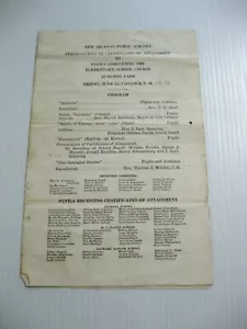 ¡Certificados de logro de escuelas públicas de Nueva Orleans 1919 escuela primaria!!! - Imagen 1 de 3
