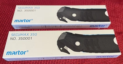 Lot of 2 Martor SECUMAX 350 350001 COMPACT SAFETY KNIFE/ BOX/ STRAP CUTTER TOOL