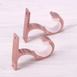 Soporte de pared de aleación de aluminio para 2 piezas soportes de montaje de varilla de cortina dobles - Imagen 1 de 11
