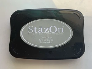 StazOn TAUBENGRAU Lösungsmittel Handwerk Stempelkissen volle Größe wie besehen - Bild 1 von 7