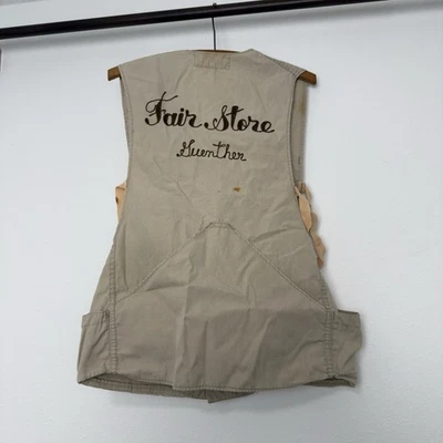 Vintage 10x Shooting Outdoor Vest Chain Stitch Embroidered Gun Club Size 34 - Image 1 of 4