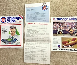 Aug 6 1982 CHICAGO CUBS MAGAZINE -PROGRAM, Press Packet vs PHILADELPHIA PHILLIES - Picture 1 of 16