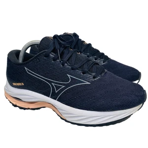 Mizuno Wave Rider 26 Navy Pink Running Shoes Womens 9.5 Cushioned Trainers - Picture 1 of 14