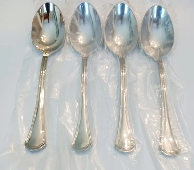 (4) NUEVAS cucharas sopera ovaladas de acero inoxidable 18/10 lugares Reed & Barton ARLINGTON NEWTON Foto 1 de 4