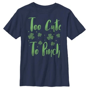Boy's Lost Gods St. Patrick's Day Too Cute To Pinch T-Shirt - Picture 1 of 12
