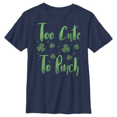 Boy's Lost Gods St. Patrick's Day Too Cute To Pinch T-Shirt - Image 1 of 2