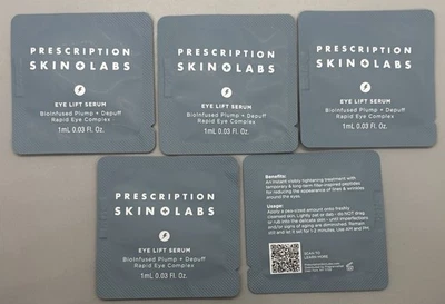 5 INDIVIDUAL SAMPLES - Prescription Skin Labs Eye Lift Serum 1 ml / 0.03 fl oz - Image 1 of 4