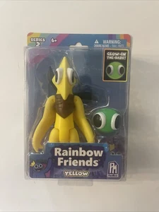 Rainbow Friends Yellow Glow in the dark 5" Action Figure  Series 2 Phatmojo - Picture 1 of 2