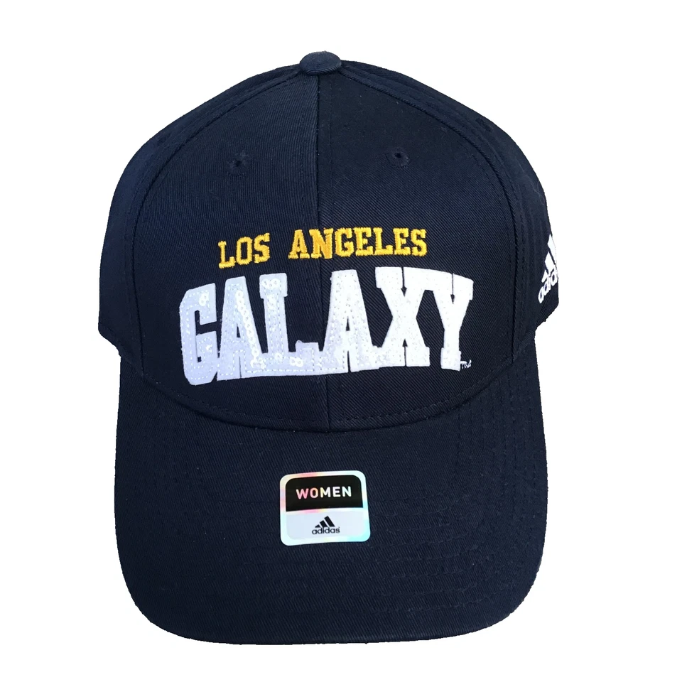 NUEVO CON ETIQUETAS LA Los Angeles Galaxy Gorra Snapback Adidas MLS 2014 Lentejuelas Mujeres Azul Foto 1 de 4