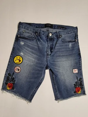 Pacsun Active Stretch Skinny Jean Shorts Men’s Size W33  Distressed  Patchwork  - Image 1 of 4