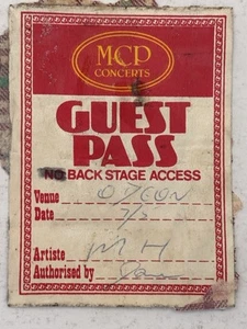 Motorhead Backstage Pass Lemmy Odeon Hammersmith London 7th May 1984 - Picture 1 of 14