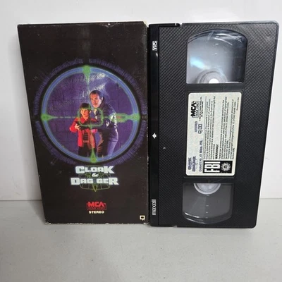 Cloak and Dagger 1984 VHS Tested Henry Thomas Dabney Coleman Action MCA - Image 1 of 4