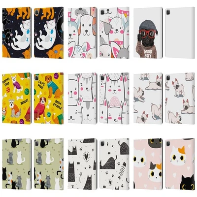 OFFICIAL HAROULITA CATS AND DOGS LEATHER BOOK WALLET CASE COVER FOR APPLE iPAD - Image 1 of 4