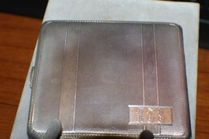 Sterling Silber Art Deco Zigarettenetui Made in London M&WEBB monogrammiert "RJY" - Bild 1 von 13