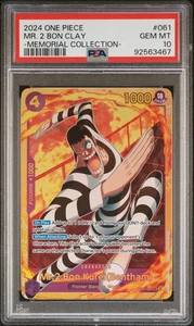 2024 One Piece Eb01 Memorial Collection #061 Mr. 2 Bon Clay PSA 10 - Picture 1 of 2