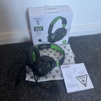 Turtle Beach Recon 50X Cuffie Cuffie da Gioco Cablate Nero e Verde Xbox Series  - Immagine 1 di 2