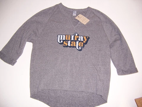 NEW Murray State University Racers Gray pullover Fleece High low top Women's M Cover