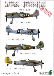 Karaya Models Aufkleber 1/72 GEFANGENE METZGERVÖGEL Fw-190 Kämpfer Teil 3 - Bild 1 von 5