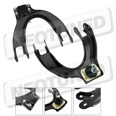 88-91 CIVIC / CRX EF BLACK FRONT UPPER A ARM CAMBER ADJUSTABLE KIT SET ALIGNMENT - Image 1 of 2