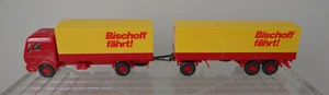 Wiking 455 /11 Mercedes Benz 1635 Pritschenlastzug Bischoff 1987 (67374) - Bild 1 von 1