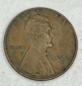 1951 S Lincoln Wheat Cent Penny - Bild 1 von 2
