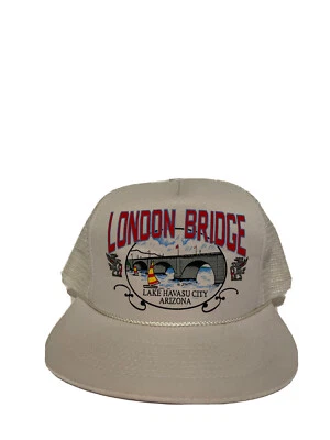 Sombrero de camionero vintage años 80 LONDON BRIDGE Lake Java’s I City Arizona Snapback Foto 1 de 4