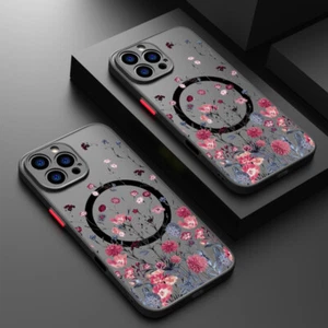 Magsafe Flower Handyhülle für iPhone 16 Pro Max 15 14 13 12 11 8 Magnet Cover - Bild 1 von 20