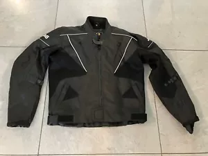 J&S Motorcycle Jacket Mens Size M UK Black Fully Armoured Textile. - Picture 1 of 7