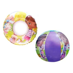 Disney Doc McStuffins Swim Ring Tube Float + Beach Ball Toy Kids Girls 3+ - Picture 1 of 8