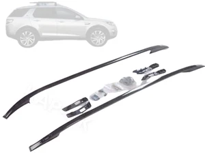 Roof Rails Fits Land Rover Discovery Sport Gloss Black 2014 on L550 Roof Bars - Picture 1 of 14