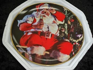 Plato de Santa Franklin Mint Coca Cola ""A Refreshing Pause"" como nuevo - Imagen 1 de 3