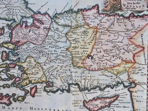 Asia Minor Anatolia Cappadocia Phrygia Pontus Bithynia 1697 Cluverius HC map - Picture 1 of 4