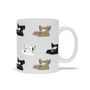 Singer 221 Featherweight Sewing Machine Assorted Mug - Picture 1 of 8