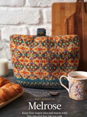 MELROSE Fair Isle Teapot Cosy - Knitting Pattern - MARY HENDERSONS/ J&S 4ply - Image 1 of 4