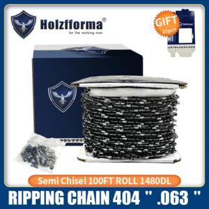 Holzfforma 100FT Roll .404” .063'' Semi Chisel Ripping Saw Chain With 25 Boxes - Foto 1 di 1