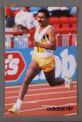 英国奥运传奇人物汤普森刻字宣传明信片照片(阿迪达斯) — 第 1/2 张图片