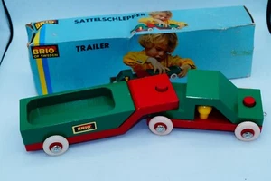 VINTAGE BRIO SWEDEN TRAILER SET #31581 IN BOX NEW OLD STOCK - Picture 1 of 12