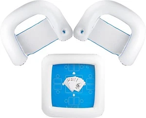 Inflatable Game Station Set inflatable Poker Game Deck and Chairs Fun in Water - Picture 1 of 7