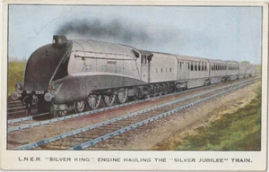 Railway Postcard LNER A4 2511 Silver King Jubilee Valentine's 1943 - Foto 1 di 2