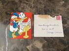 1938 Vintage Donald Duck Christmas Holiday Card Walt Disney Enterprises