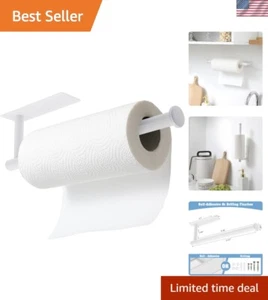 Elegant Under Cabinet Paper Towel Holder - Stainless Steel & Matte Black Finish - Picture 1 of 10