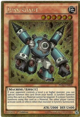 Junk Giant PGL2-EN001 Gold Secret Rare Yu-Gi-Oh Card 1st Edition New - Image 1 of 3