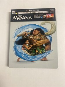 Moana (2016) 4K Ultra HD + Blu-ray Steelbook With J Card No Digital