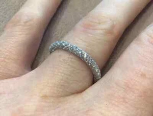 2 Ct Round Full Eternity Wedding Band 925 Silver Cubic Zirconia Women Jewelry - Picture 1 of 13